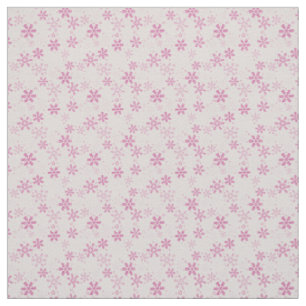 Cute Pastel Pink Winter Snowflake Christmas Fabric