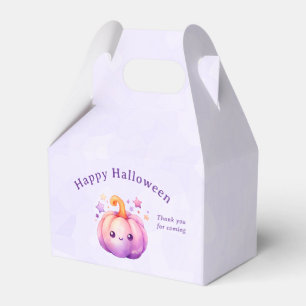 Cute Pastel Pumpkin with Stars Halloween Thank You Favour Box