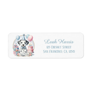 Cute Pastel Puppy Dalmatian - Birthday Address