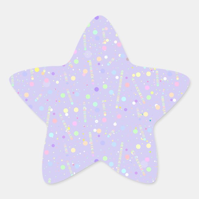 Cute pastel purple aesthetic star sticker (Front)