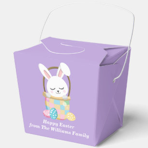 Cute Pastel Purple Easter Bunny Party Fortune Favour Box