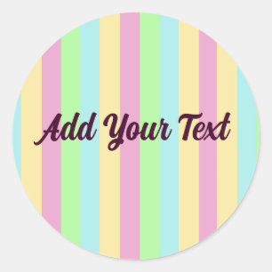 Cute Pastel Rainbow  Classic Round Sticker