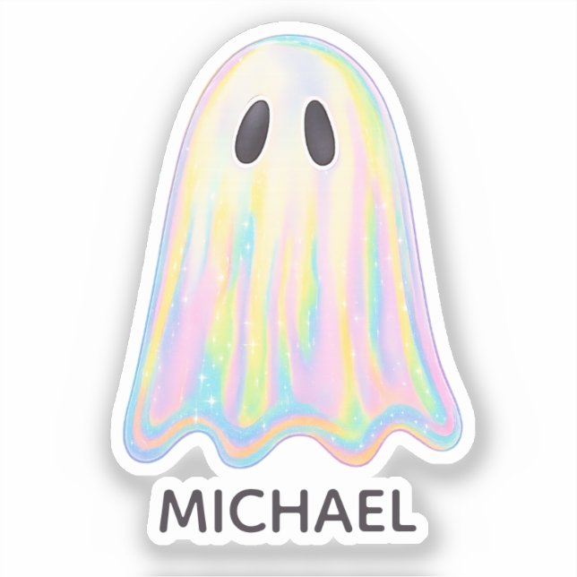 Cute Pastel Rainbow Ghost | Aesthetic Spooky (Front)