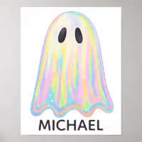 Cute Pastel Rainbow Ghost | Aesthetic Spooky