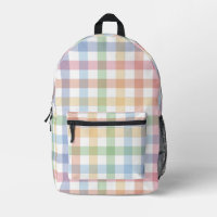 Cute pastel rainbow gingham plaid