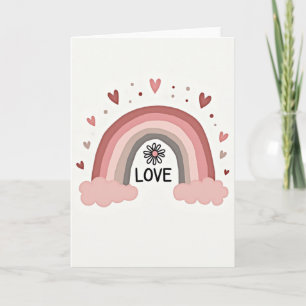 Cute Pastel Rainbow Love Card