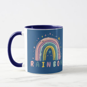 Cute Pastel Rainbow & Stars Coffee Mug