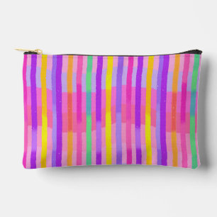 Cute Pastel Rainbow Stripes Accessory Pouch