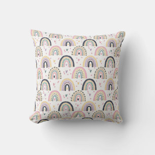 Cute pastel rainbows cushion