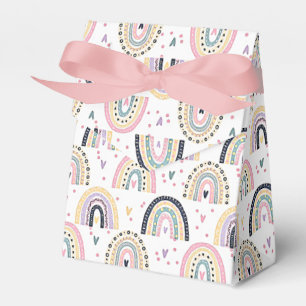 Cute pastel rainbows  favour box