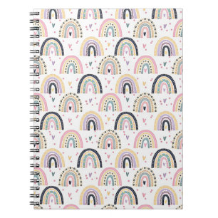 Cute pastel rainbows  notebook