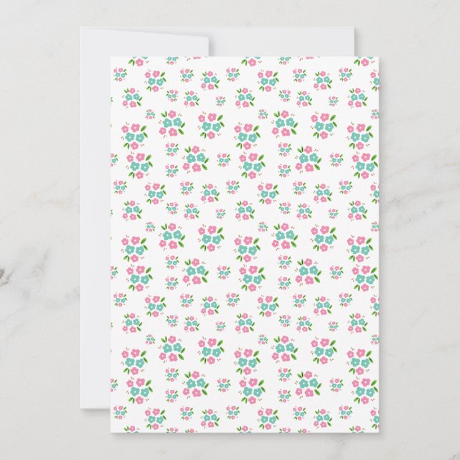 Cute Pastel Rosebud  Holiday Card (Front)