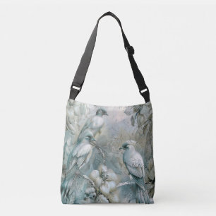 Cute Pastel Safari Wild Whimsical Animals Birds Crossbody Bag