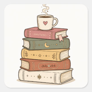 Cute Pastel Stack of Books sticker