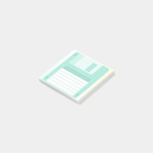 Cute Pastel Teal Floppy Disc Post-it Notes