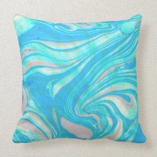 Cute Pastel Tones Marble Stone Cushion