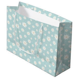 Cute Pastel Turquoise Flower Gift Bag