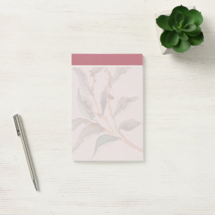 Cute pastel watercolor background Trendy Burgundy Post-it Notes