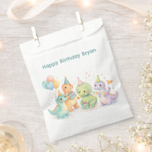 Cute Pastel Watercolor Dinosaurs Birthday