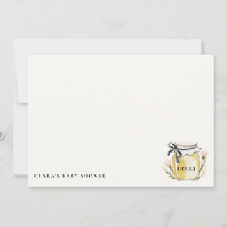 Cute Pastel Watercolor Honey Jar Baby Shower Card