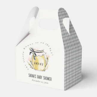 Cute Pastel Watercolor Honey Jar Baby Shower Favour Box