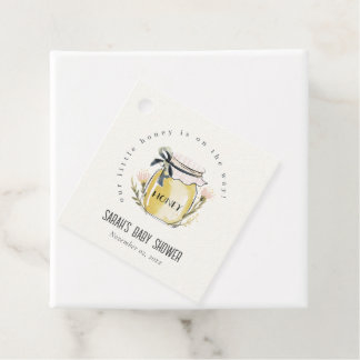 Cute Pastel Watercolor Honey Jar Baby Shower Favour Tags