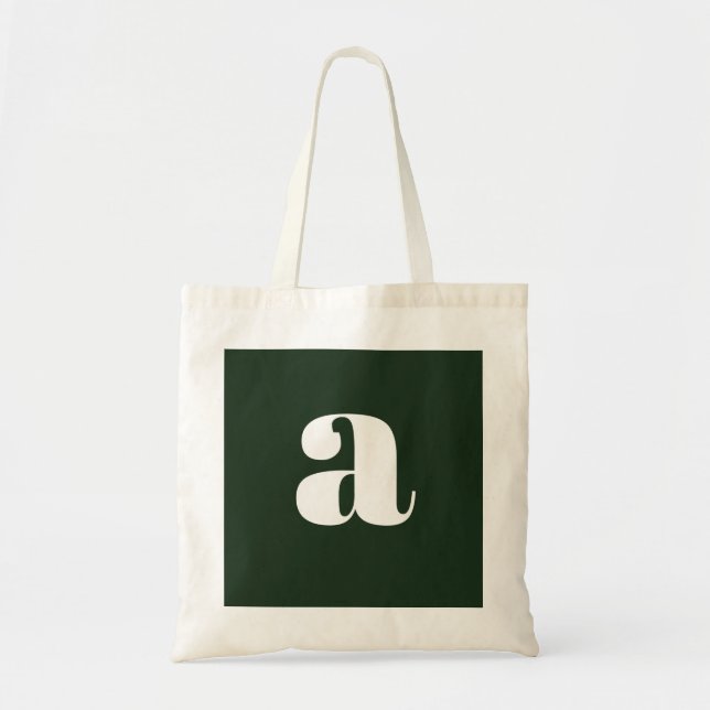 Cute Pastel White Green Monogram   Tote Bag (Front)