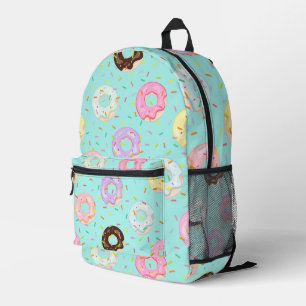 Cute pastry bakery shop Sprinkles Doughnuts patter Printed Backpack