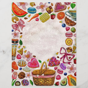 Cute Pastry Confections Sweets Custom Letterhead