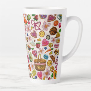 Cute Pastry Confections Sweets Latte Mug
