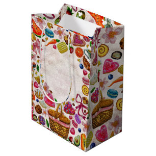 Cute Pastry Confections Sweets Medium Gift Bag