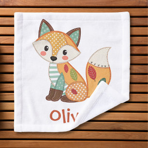 Cute Patchwork Fox Wash Cloth