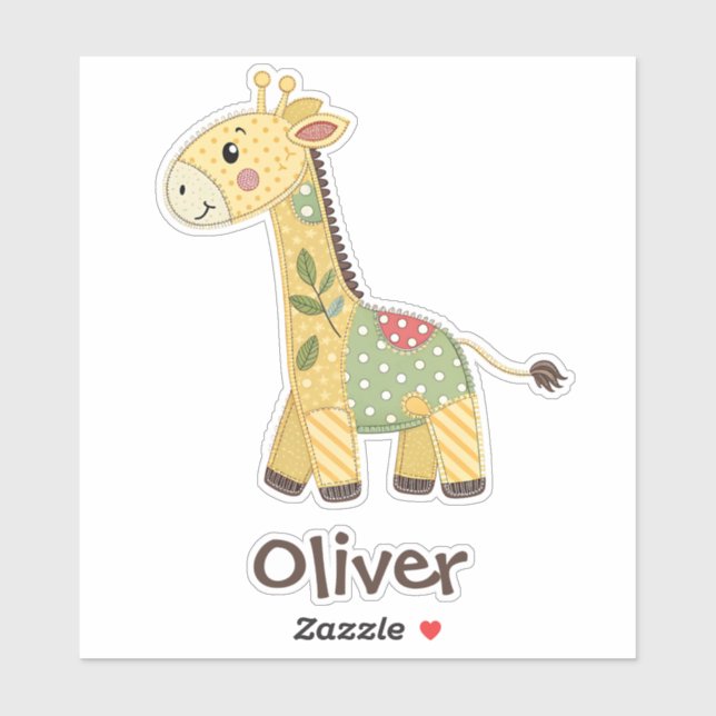 Cute Patchwork Giraffe (Sheet)