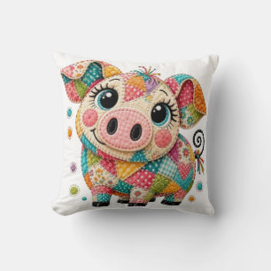 Cute Patchwork Pig Cushion
