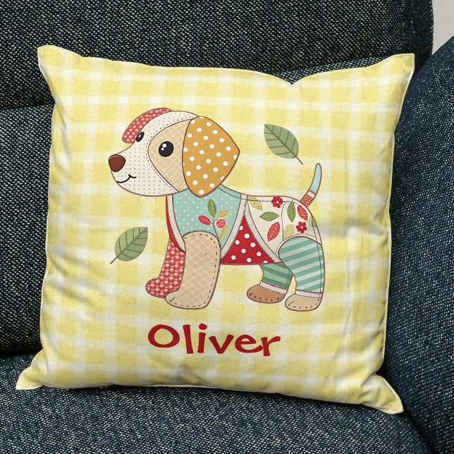 Cute Patchwork Puppy Cushion (Creator Uploaded)