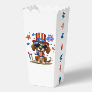 Cute, patriotic 4th of  July dog/puppy Favour Box