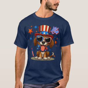 Cute, patriotic 4th of July dog/puppy T-Shirt