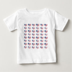 Cute Patriotic American Flag Baby T-Shirt
