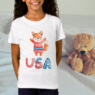 Cute Patriotic Fox T-Shirt