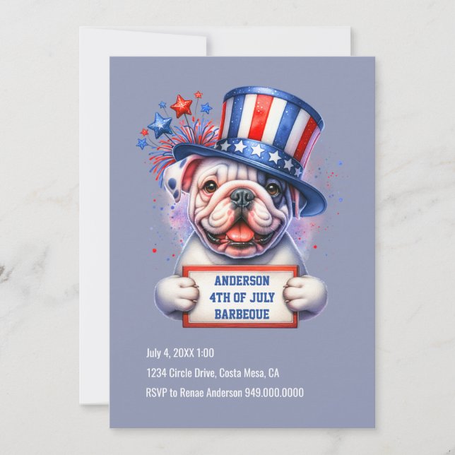 Cute Patriotic Party Invitation (Front)
