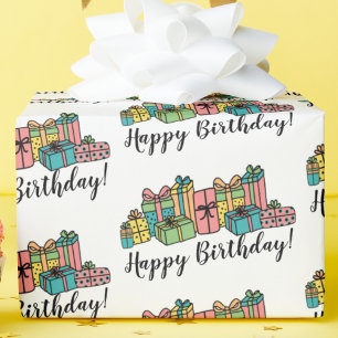 Cute Pattern Colourful Birthday Wrapping Paper