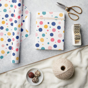 cute pattern colourful circles polka dots wrapping paper