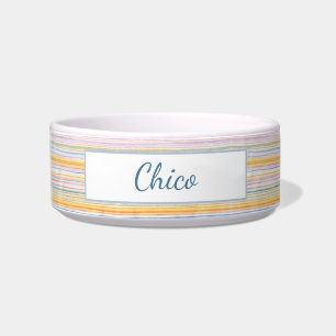 Cute Pattern Colourful Stripes Blue Bowl