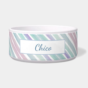 Cute Pattern Colourful Stripes Pink Blue Monogram