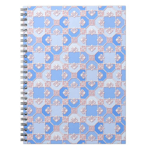 Cute Pattern in Shades of Blue Notebook