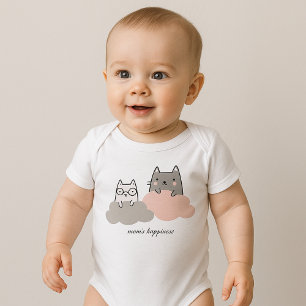 Cute Pattern Kitten Cloud Baby Bodysuit