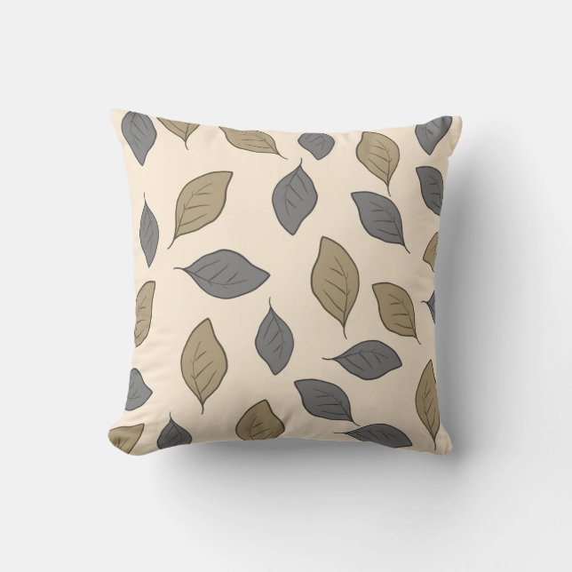 Cute pattern leaves cushion (Front)