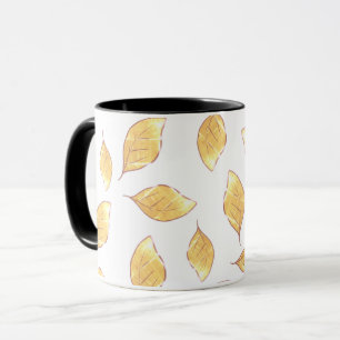 Cute pattern leaves golden Case-Mate iPhone case Mug