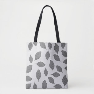 Cute pattern leaves tote bag