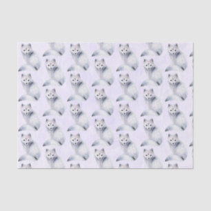 Cute Pattern - Nordic Fox with Floral Markings  Tissue Paper